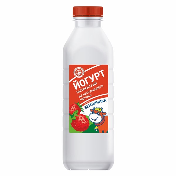 Йогурт земляника 2,5 % бутылка 0,8 кг 10294 - фото 724
