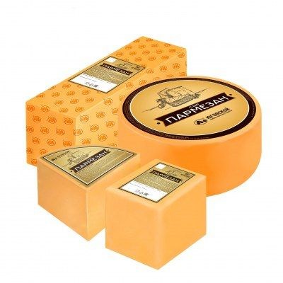 Сыр твердый "Пармезан" м.д.ж. 35%, цилиндр 1/4 (короб) 2634-1