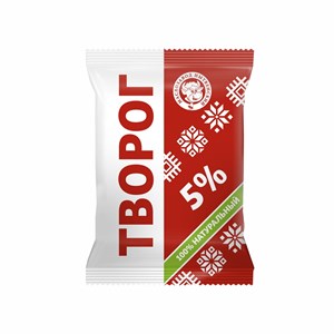 Творог Узоры 5 % флоупак 0,180 кг 10161