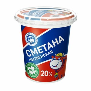 Сметана 20 % стакан 0,3 кг 10227
