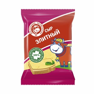Сыр полутвердый "Элитный", ТМ МЗН, нарезка брикет, 180г. 10297