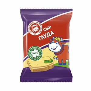 Сыр полутвердый "Гауда", ТМ МЗН, нарезка брикет, 180г. 10299