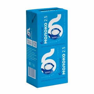 Молоко 2,5 % питьевое УПТ 1 л 10300