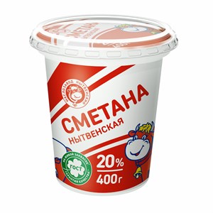 Сметана 20 % стакан 0,4 кг 11818