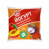Йогурт персик 2,5 % пленка 0,4 кг 11788