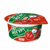 Йогурт с ФЯН клубника - земляника 5 % стакан 0,120 кг (НОВЫЙ  ШТРИХ-КОД) 11808